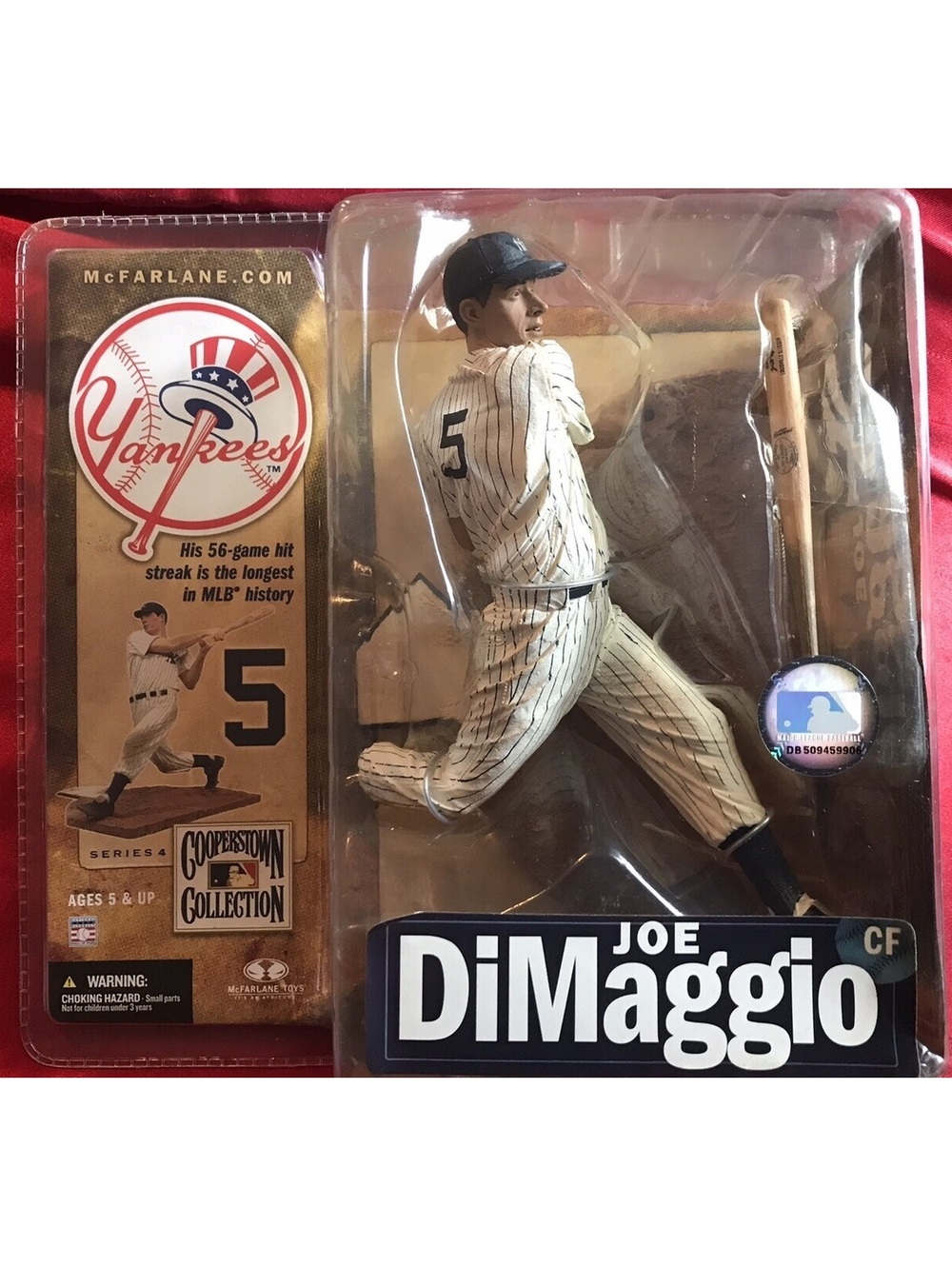 McFarlane Joe DiMaggio Cooperstown Collection 4 MLB NY Yankees White Jersey MIB